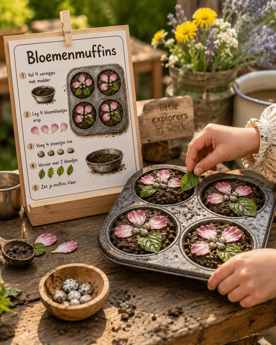 Inspiratiefiches modderkeuken en sensory play - Afbeelding 6